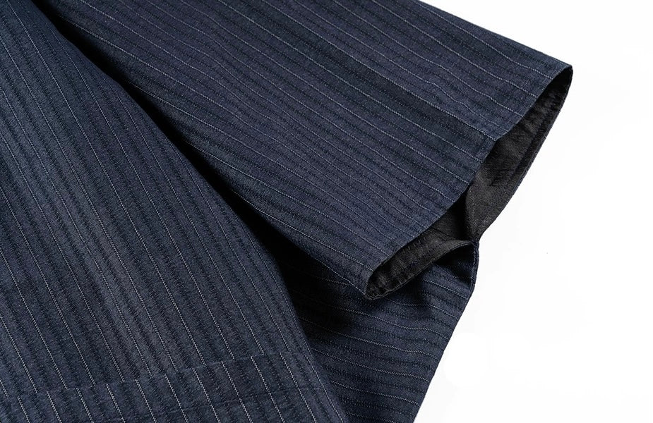 Navy Pinstripe Hanten Jacket
