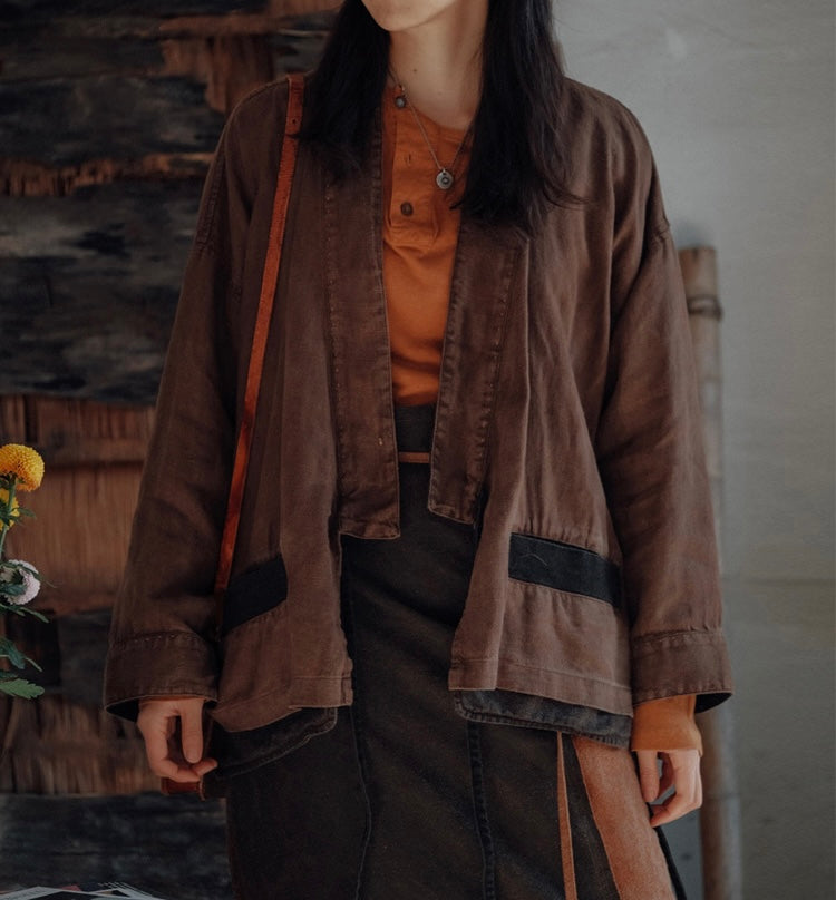 Dioscorea Yam & Pomegranate Dye Kimono Jacket