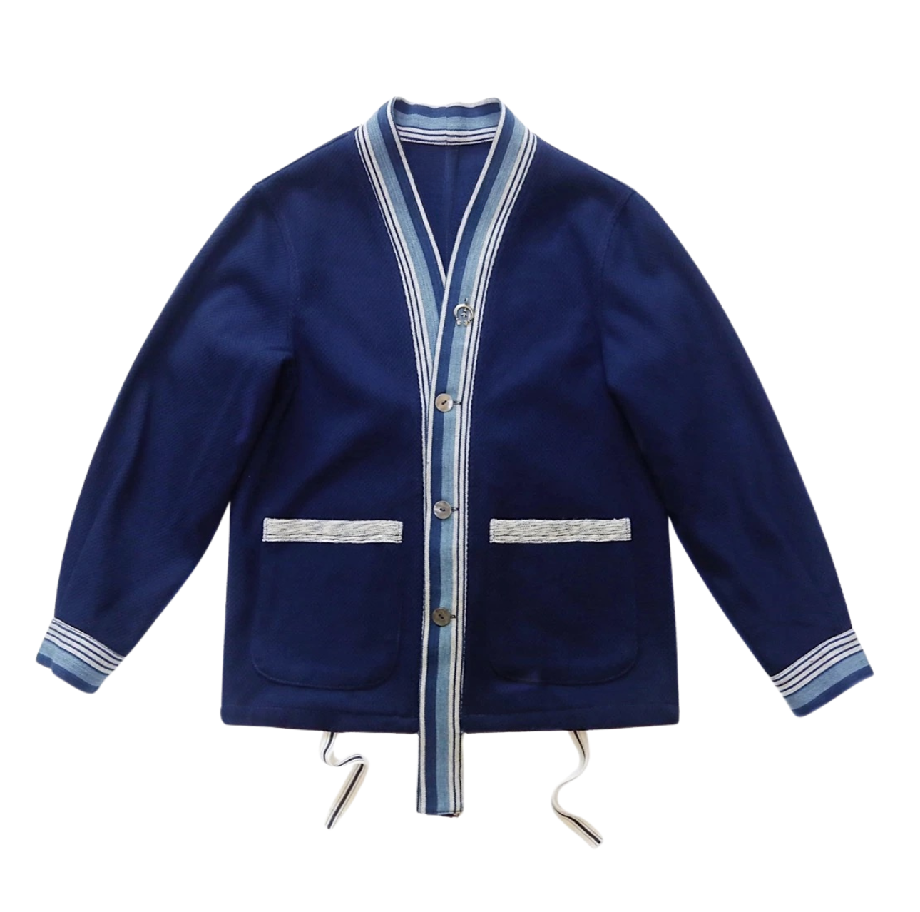 Indigo Dye Patchwork Sashiko Haori Jacket