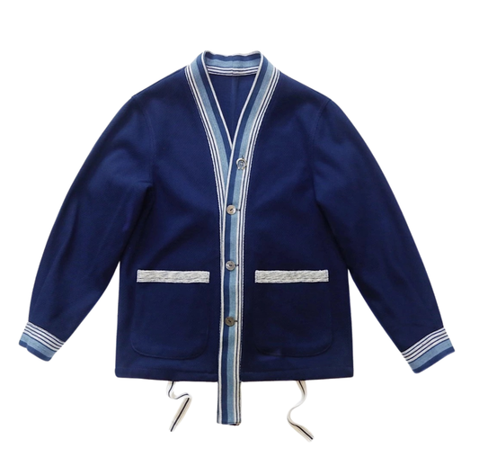 Indigo Dye Patchwork Sashiko Haori Jacket