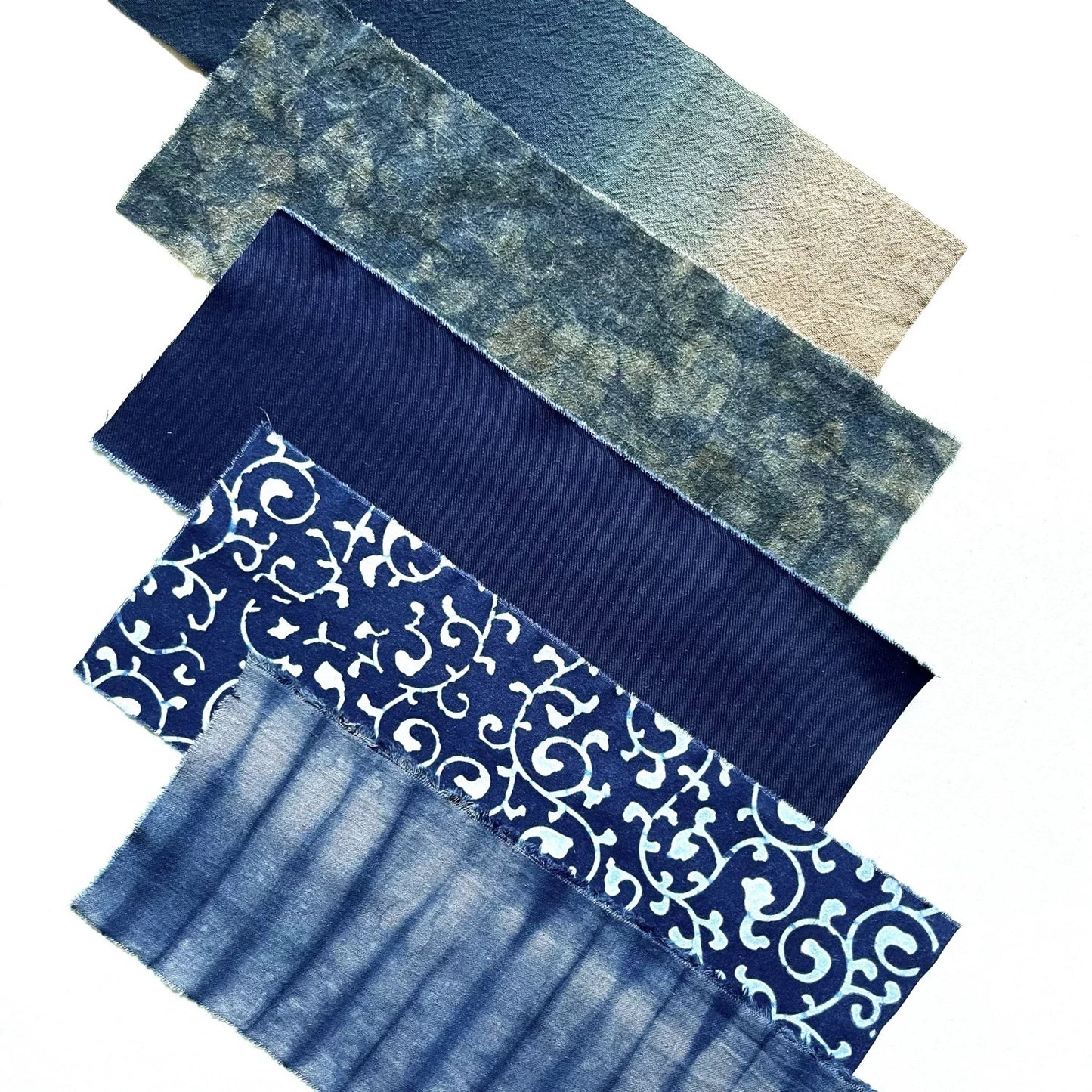 Indigo Gradient Fabric Scraps Bundle