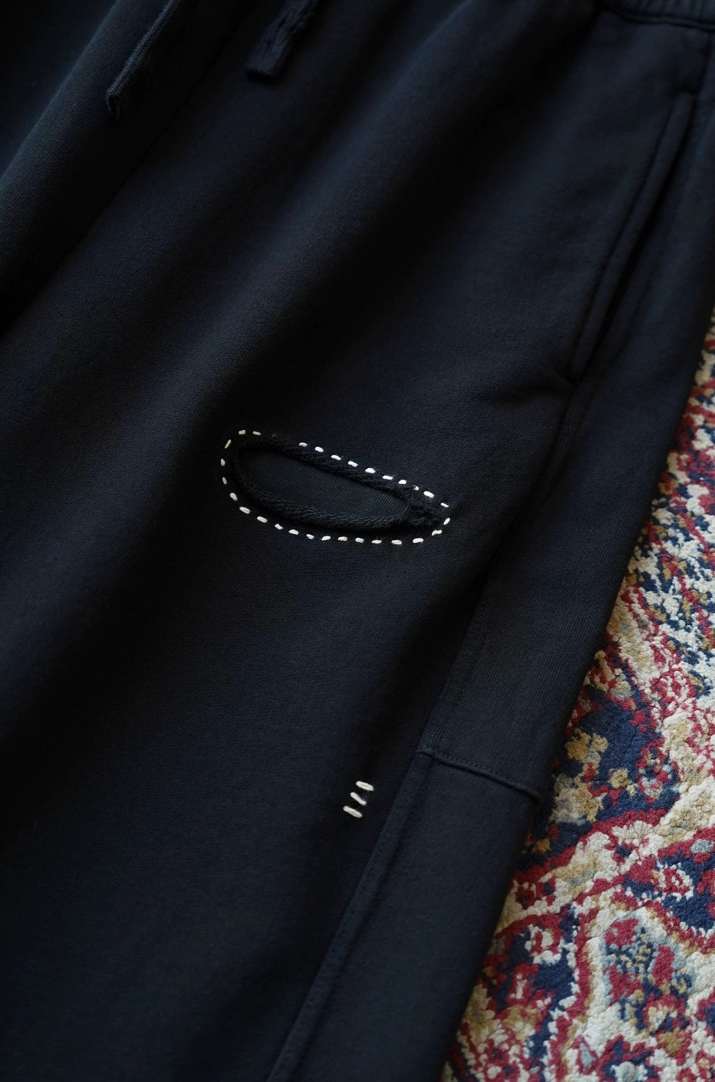 Sashiko Embroidered Sweatpants