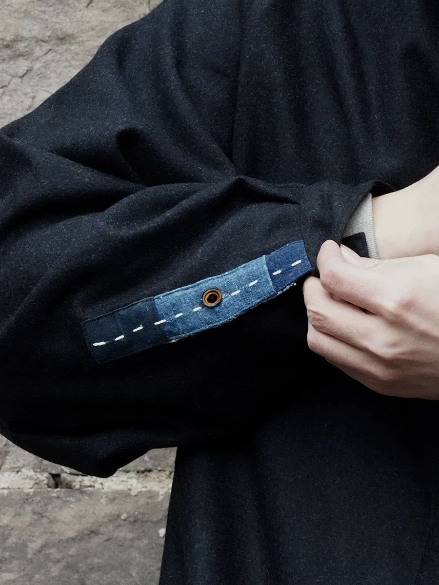 Woolen Patchwork Kofu Coat
