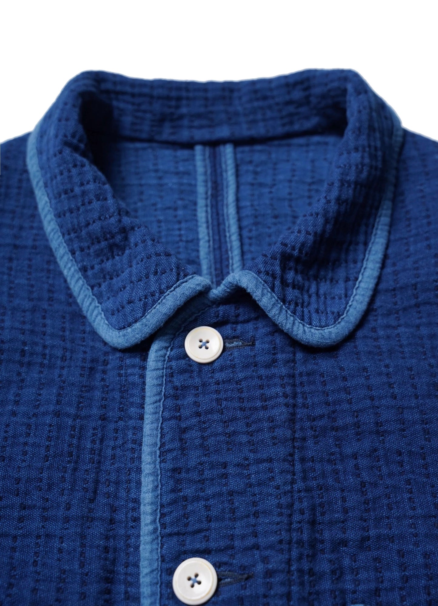 Indigo Dye Heavyweight Retro French Coat (Light Ver.)
