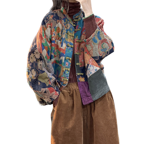 Folk Patchwork Buckle Jacket