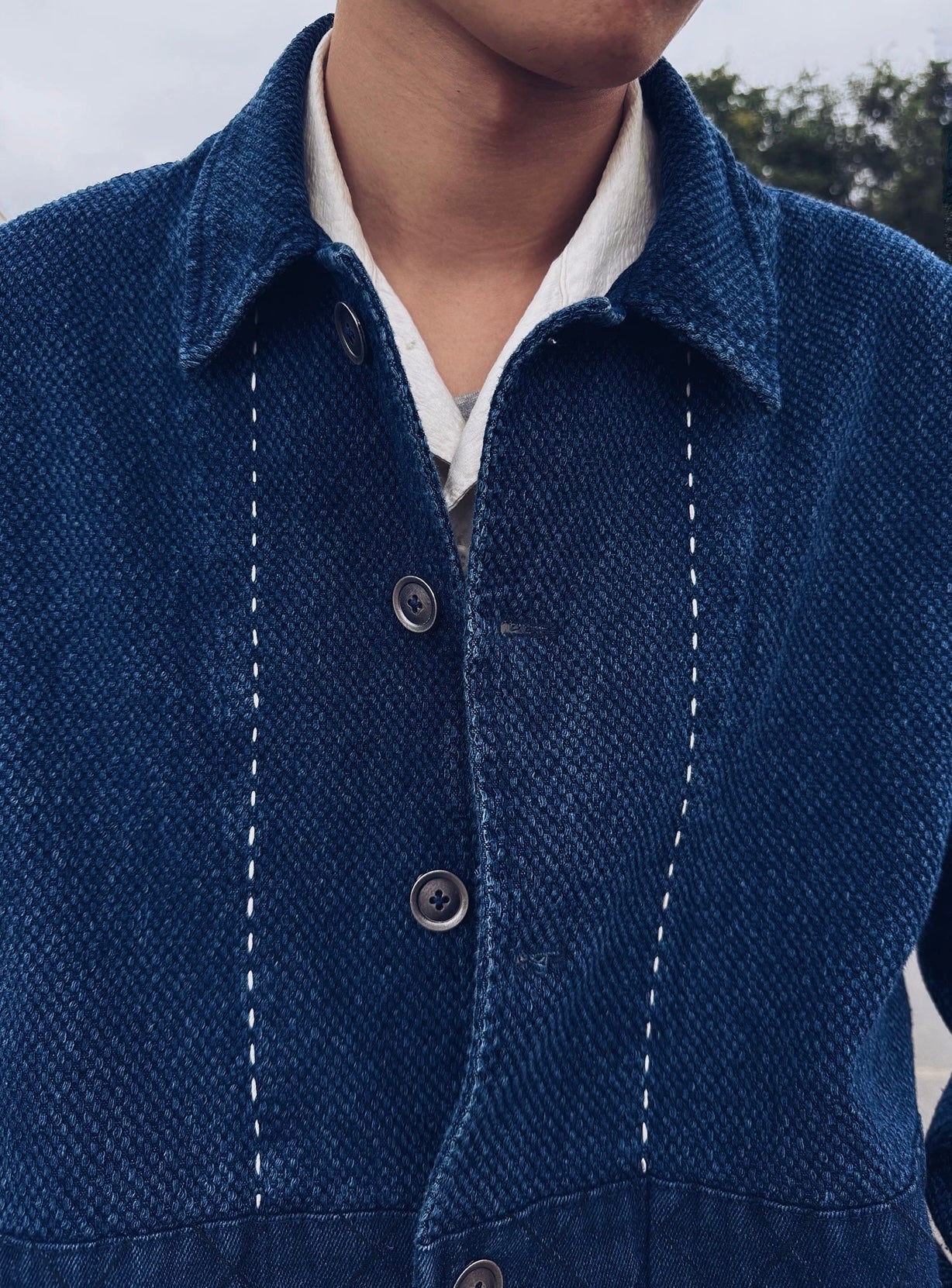 Indigo Dye Kendo Sashiko Coat