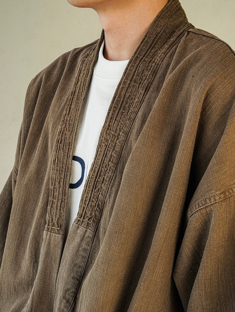 Walnut Hulls Dye Haori Jacket