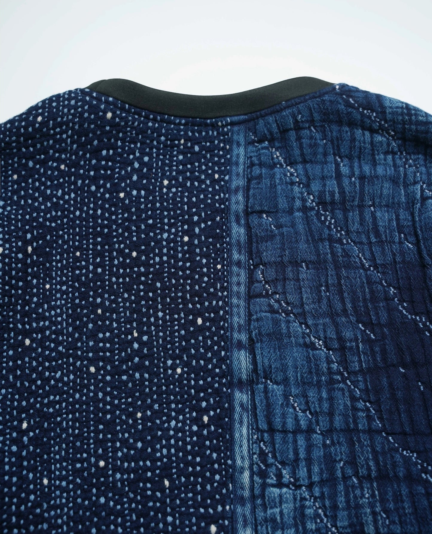 Dark Indigo Dye Sashiko Starry Night Sweatshirt