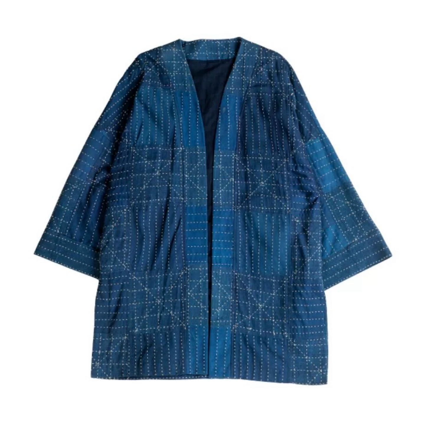 Indigo Dye Sashiko Kimono Jacket