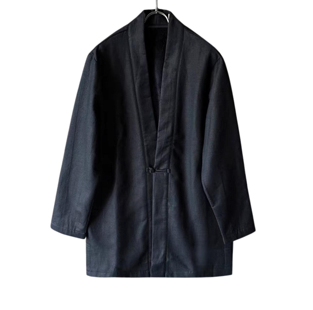 Black Longline Haori Coat