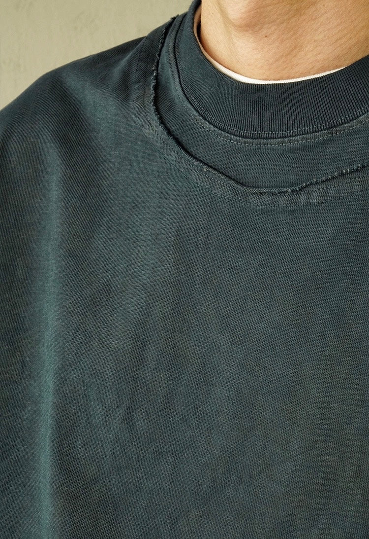 Dark Indigo Dye Basic T-Shirt