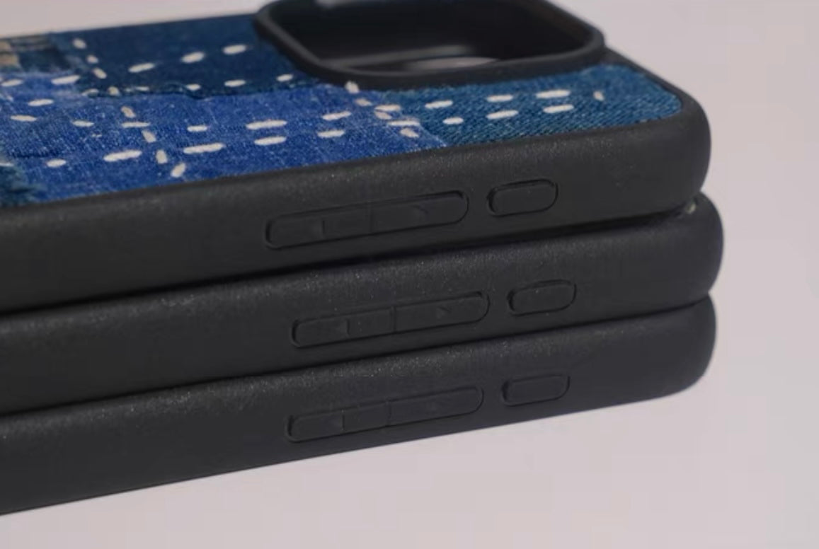 Indigo Dye Sashiko iPhone Cases