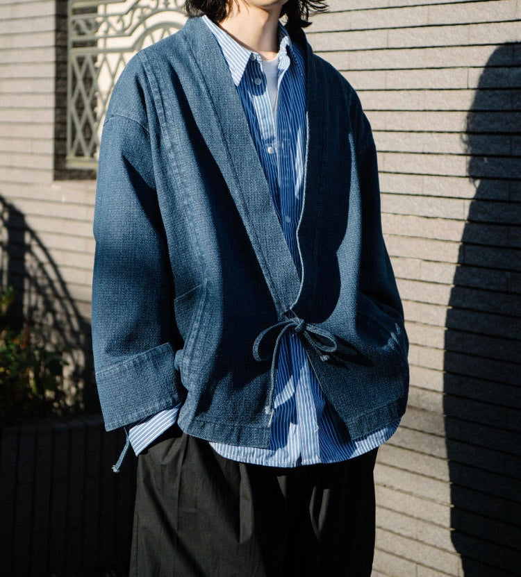 Denim Strap Noragi Jacket