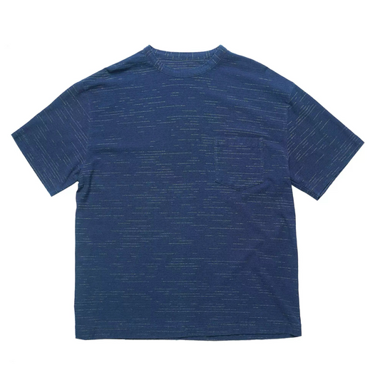 Indigo Dye Kasuri Pocket T-Shirt