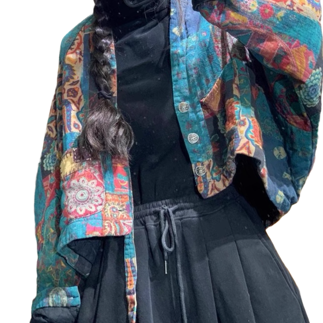 Folk Patchwork Noragi Jacket