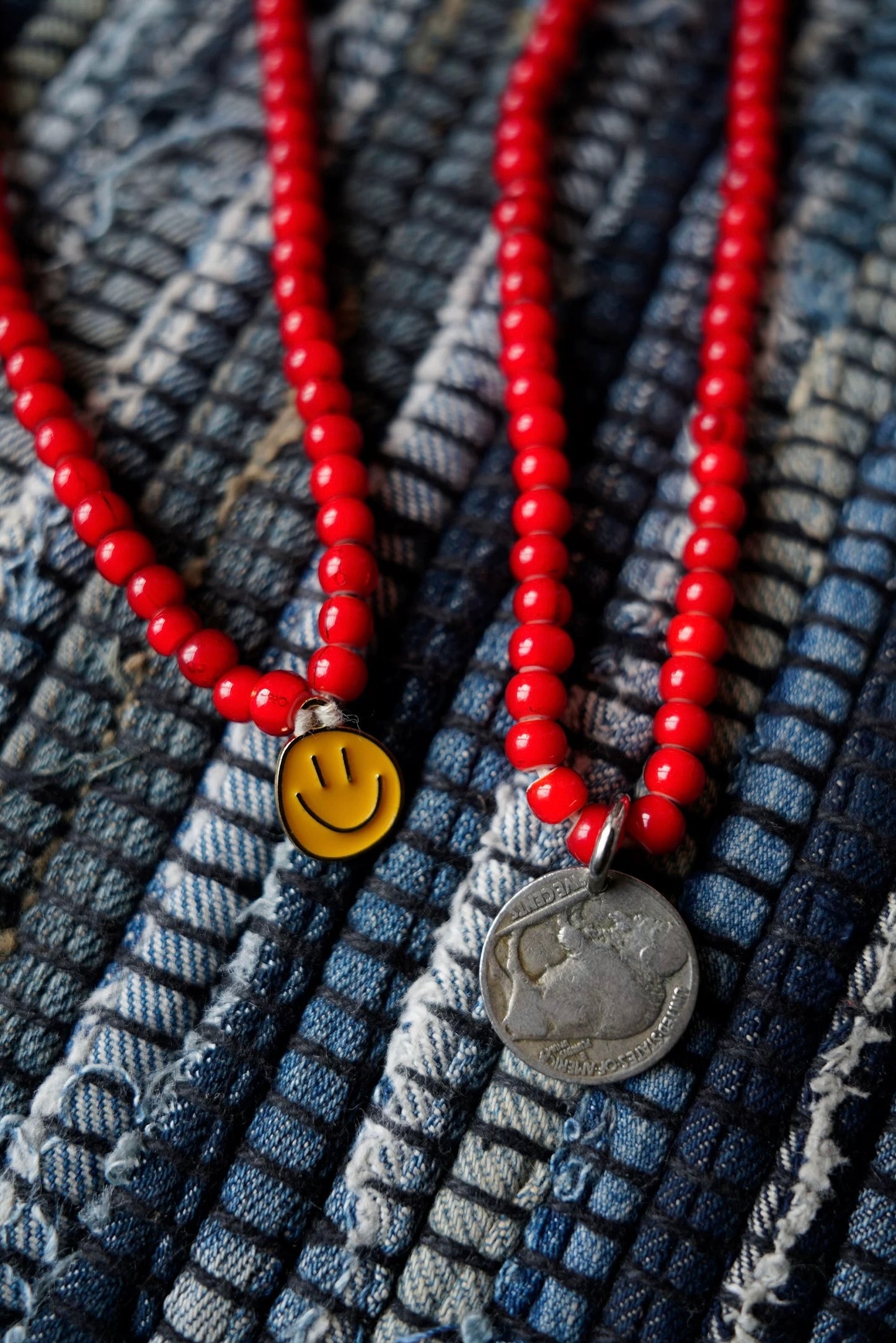 Red Glass Bead Necklace