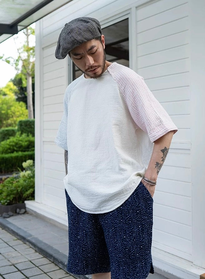 Tricolor Sashiko T-Shirt