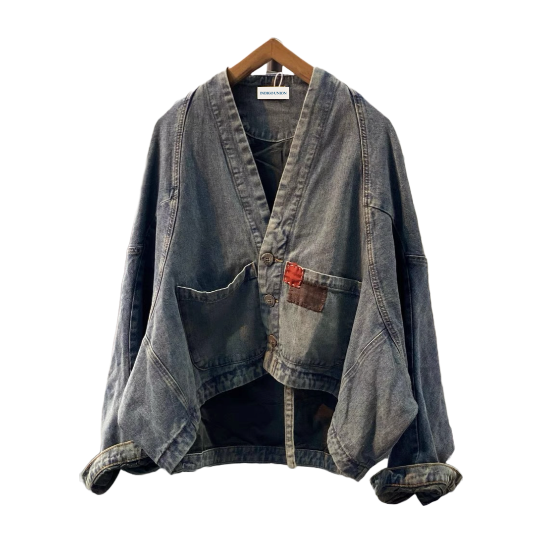 Denim Patchwork Noragi Jacket