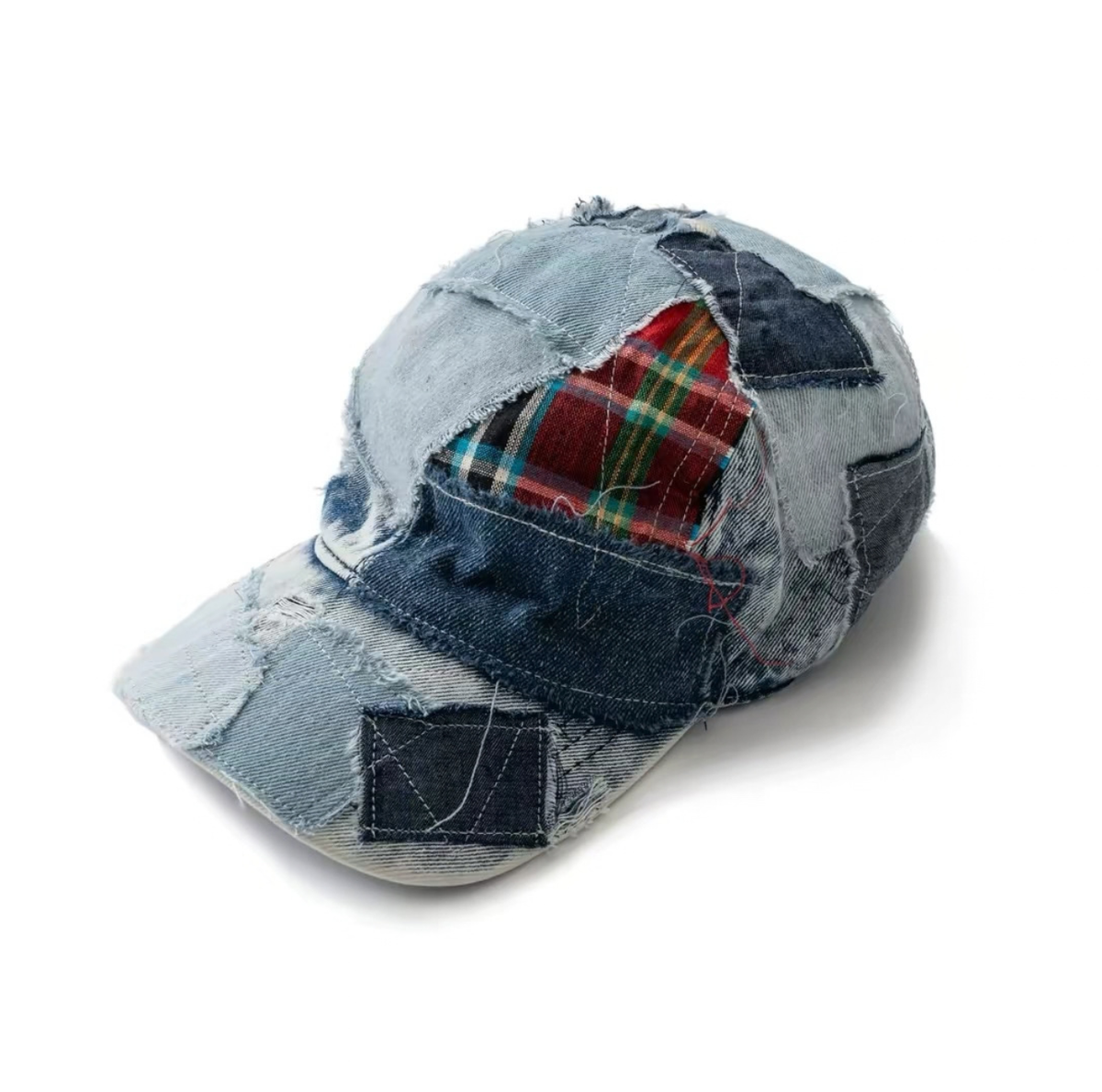 Indigo Dye Deconstructed Boro Patchwork Cap