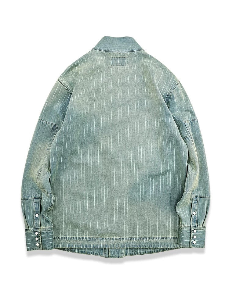 Denim Patchwork Noragi Jacket