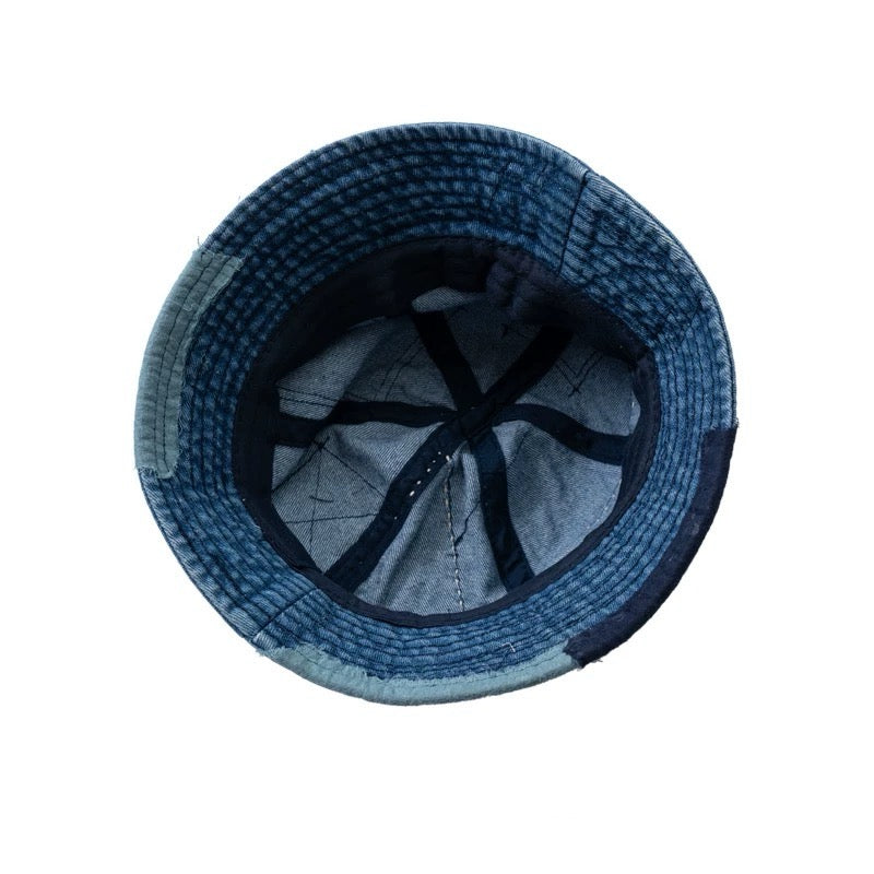 Sashiko Patchwork Bucket Hat