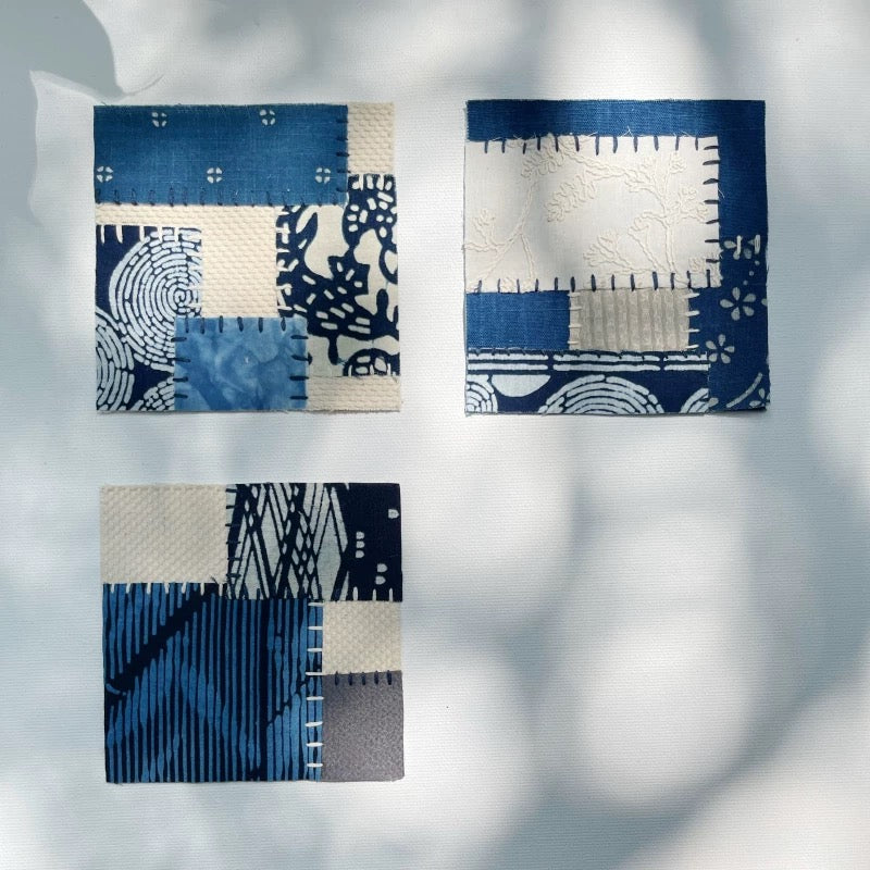 Organic Dye Patchwork Fabric Scraps Bundles