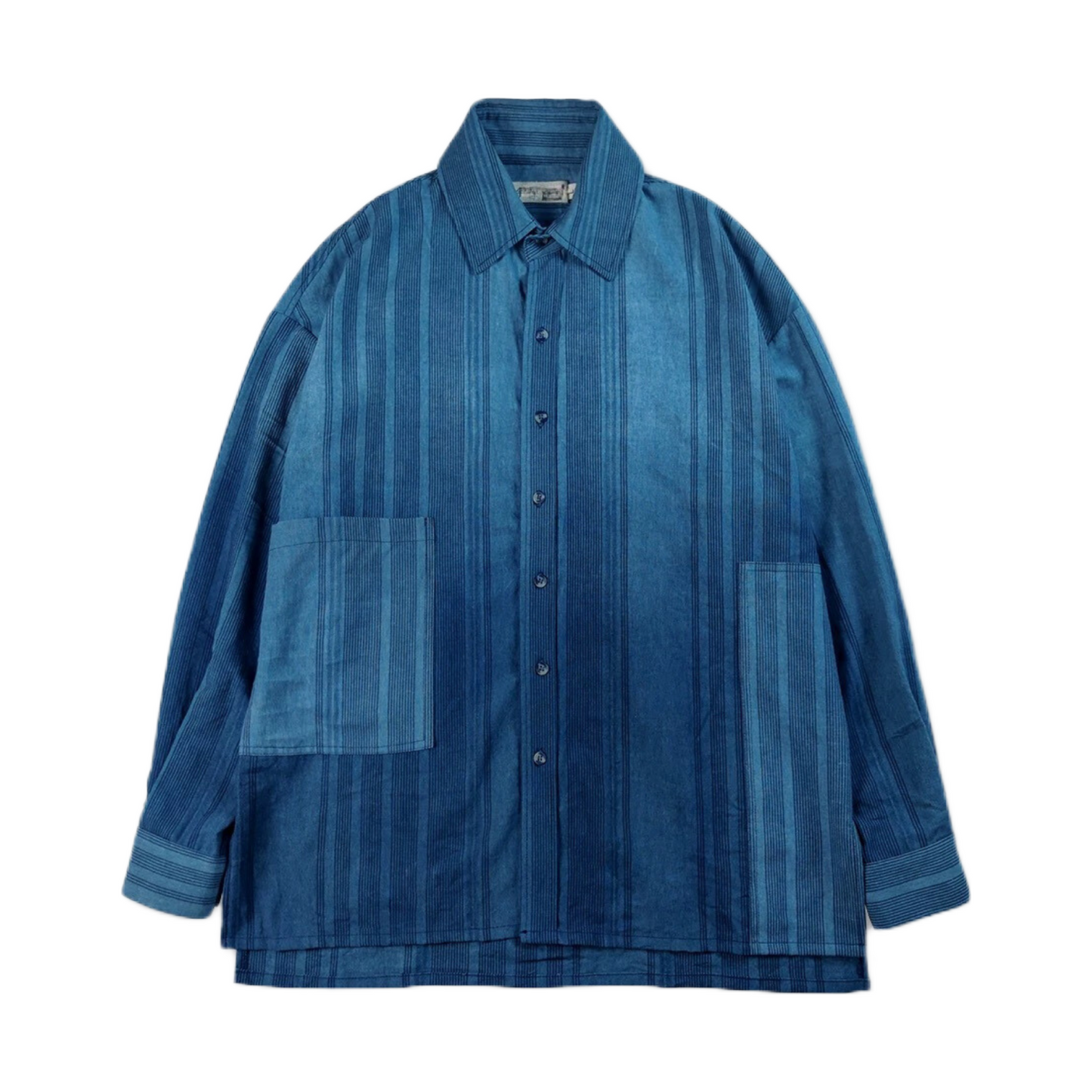 Indigo Dip Dye Faded Corduroy L/S Shirt