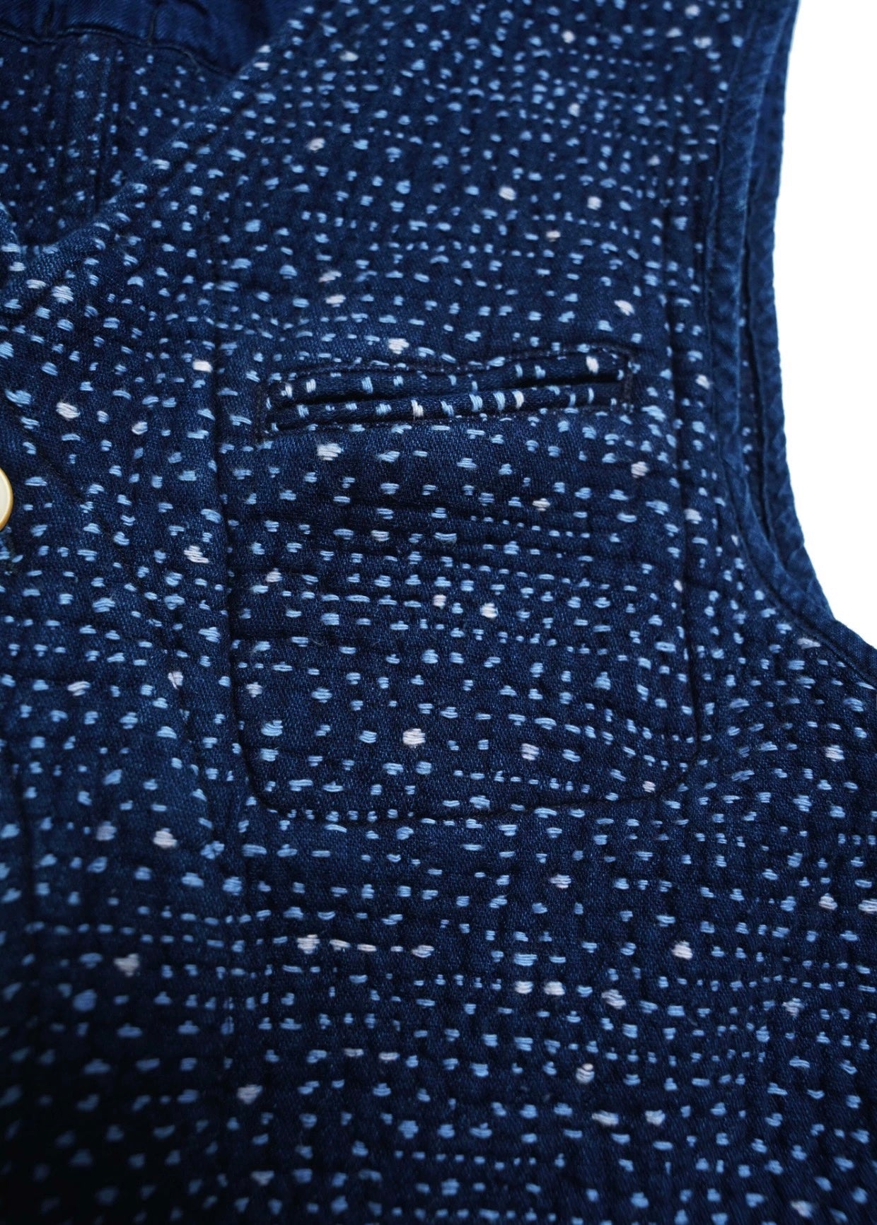 Indigo Dye Sashiko Starry Night Vest