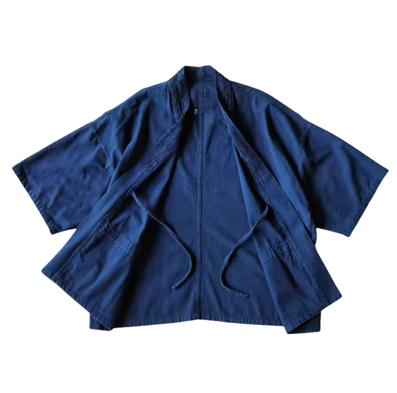 Indigo Dye 3/4 Sleeve Kimono Jacket