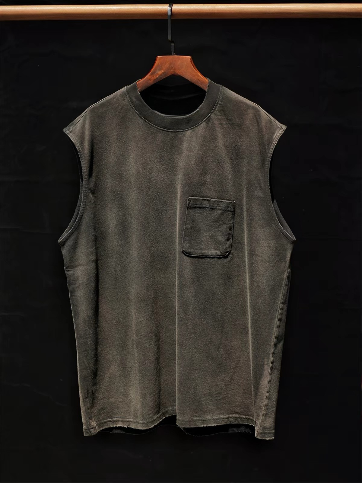 Vintage Washed Distressed Pocket Tank
