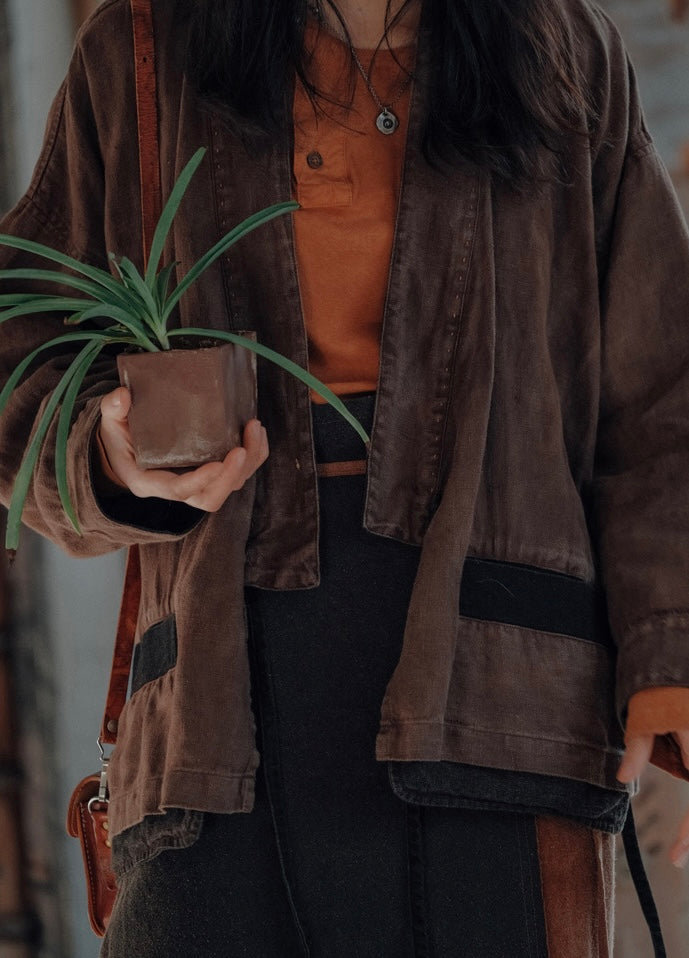 Dioscorea Yam & Pomegranate Dye Kimono Jacket