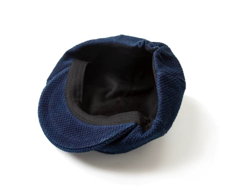 Indigo Dye Kendo 8-Panel Newsboy Cap