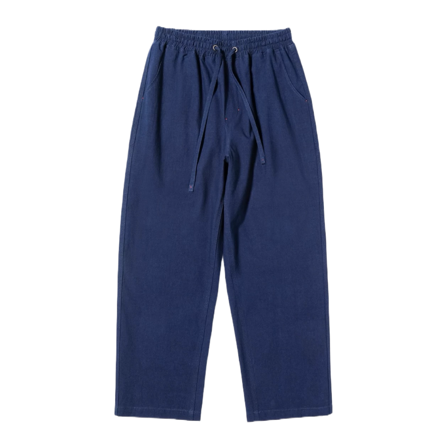 Indigo Dye Basic Kasuri Twill Pants