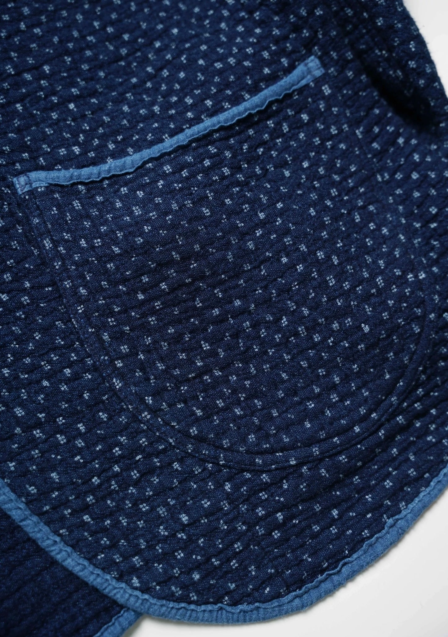 Indigo Dye Heavyweight Sashiko Chinese Coat