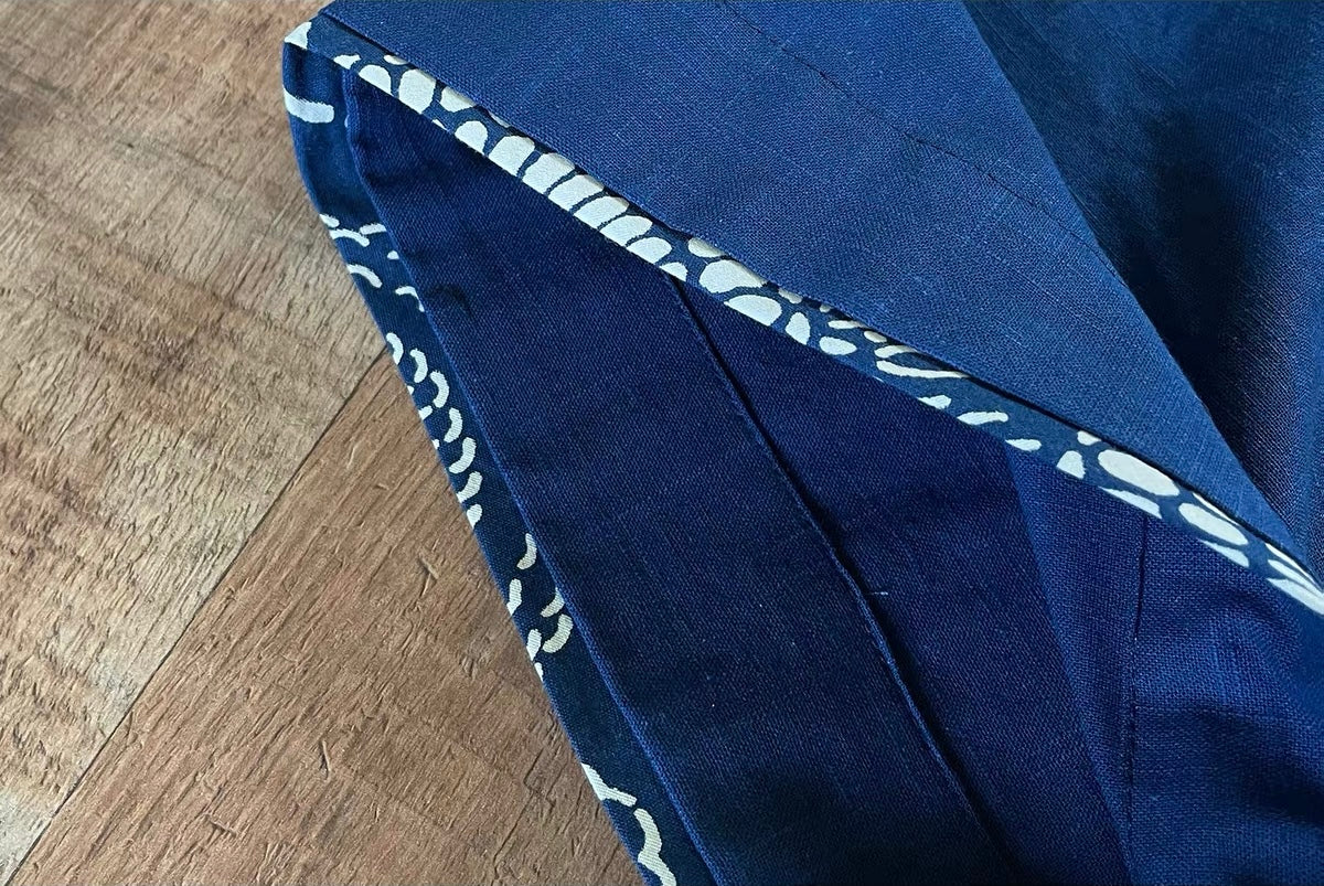 Indigo Dye Oversized Noragi Haori Jacket