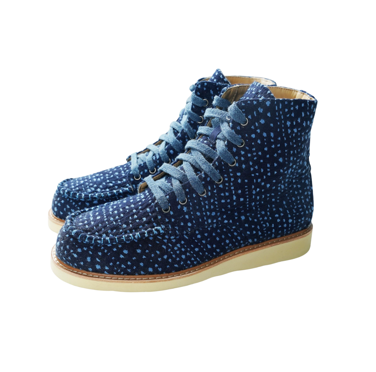 Indigo Dye Sashiko Starry Boot