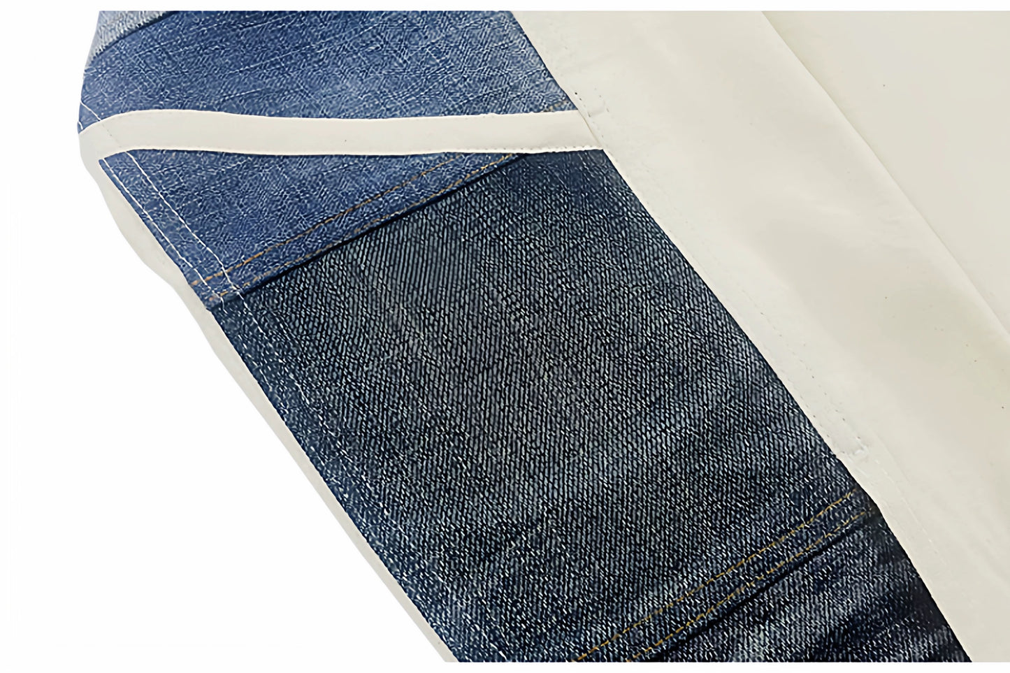 Retro Denim Patchwork Shirt