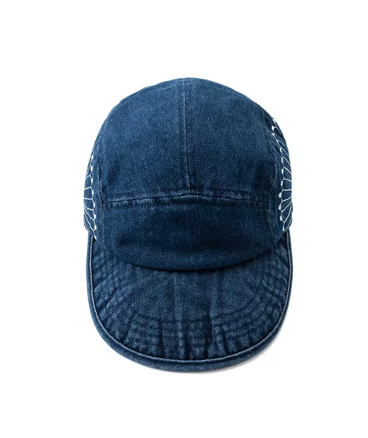 Washed Denim Sashiko Cap