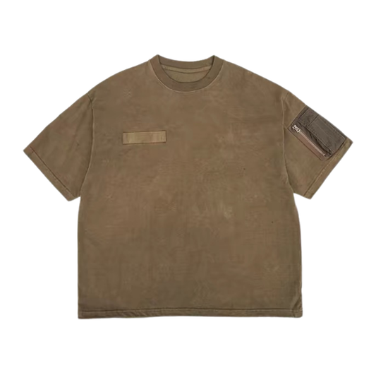 Botanical-Dyed Flight Pocket Heavyweight Tee
