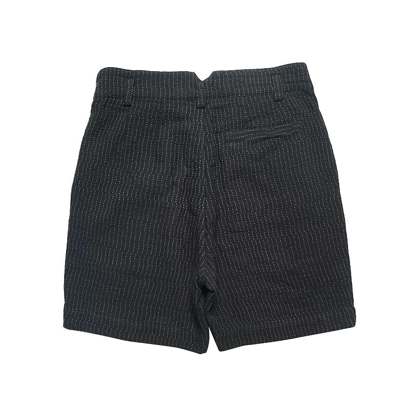 Black Sashiko French Shorts