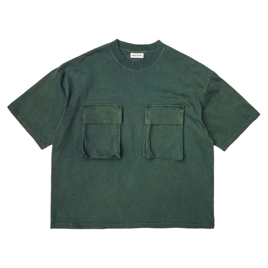 Oak Leaves Dye Double Pockets T-Shirt