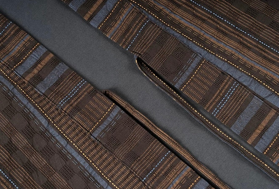Multi-Stripe Sashiko Hanten Jacket