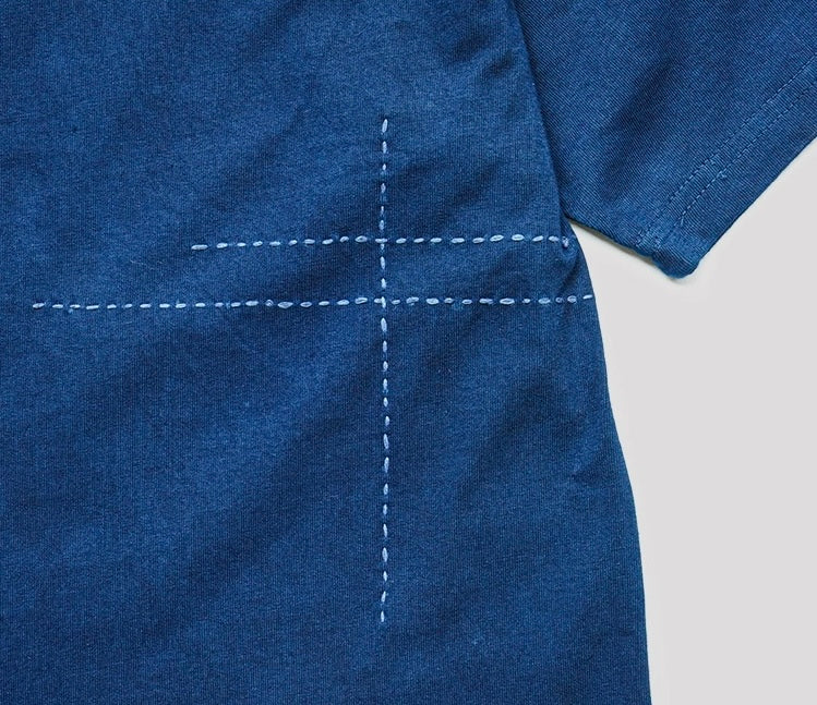 Indigo Dye Sashiko T-Shirt