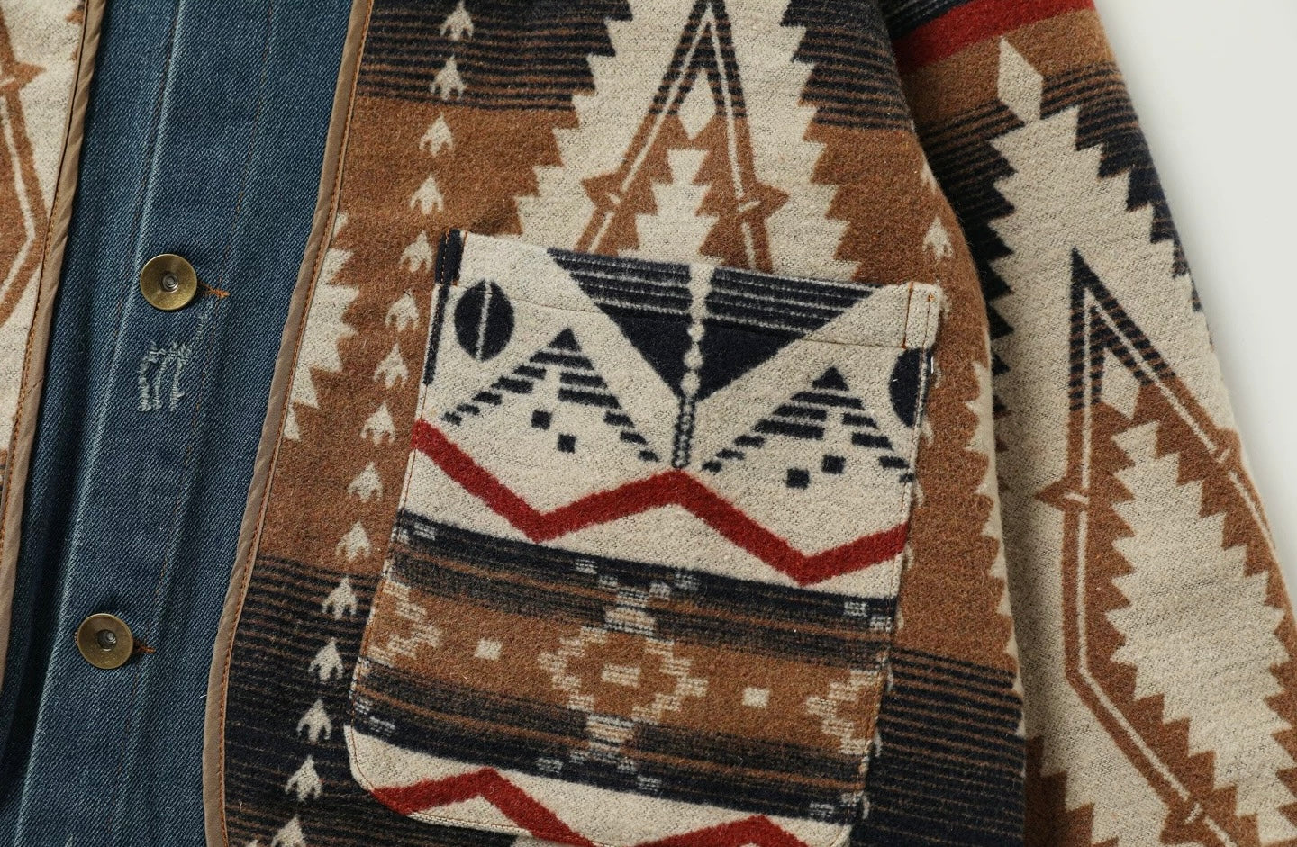 Patchwork Folk Denim Jacket