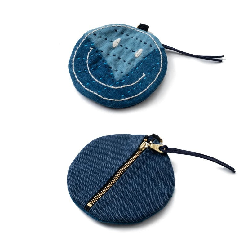 Indigo Dye Sashiko Coin Purse