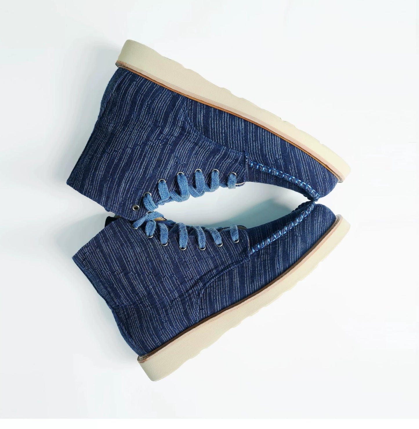 Indigo Dye Sashiko Kasuri Boot