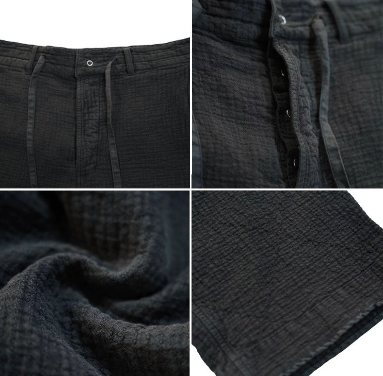 Black Sashiko Pants