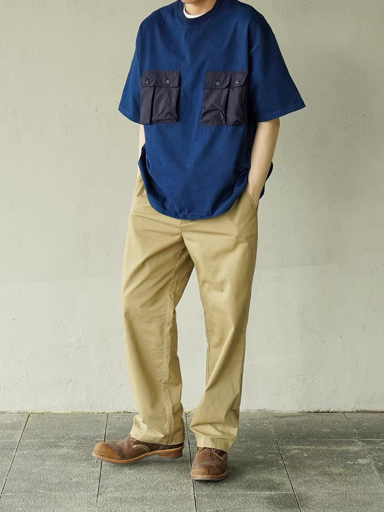 Indigo Dye Four Pockets T-Shirt