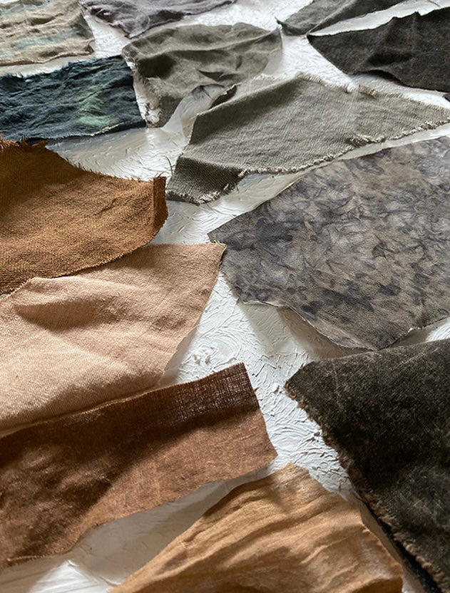 Organic Plant Dye Fabric Scraps Bundles