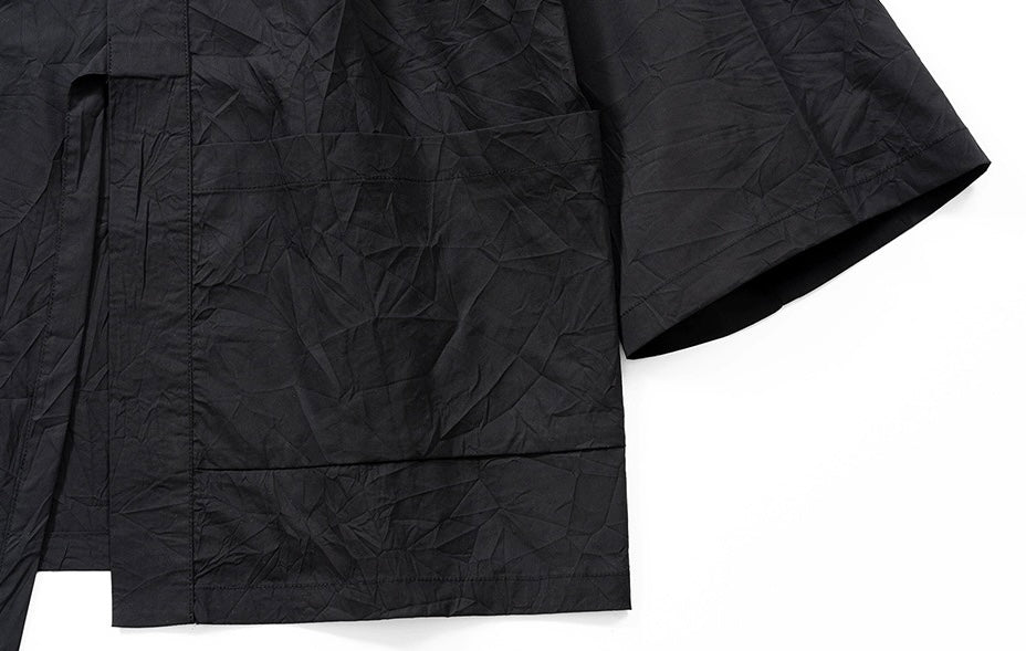 Black 3/4 Sleeve Noragi Jacket